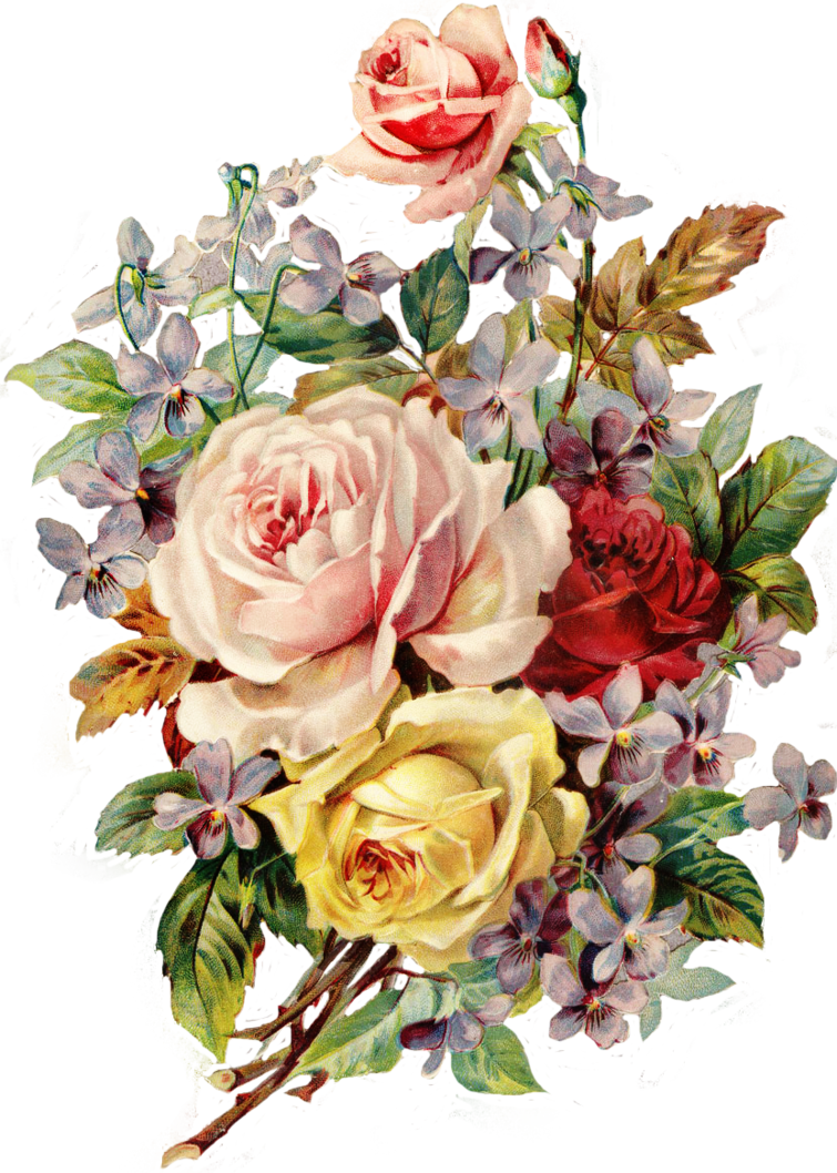 Vintage Flower Png - Vintage Flowers Png - Free Transparent PNG