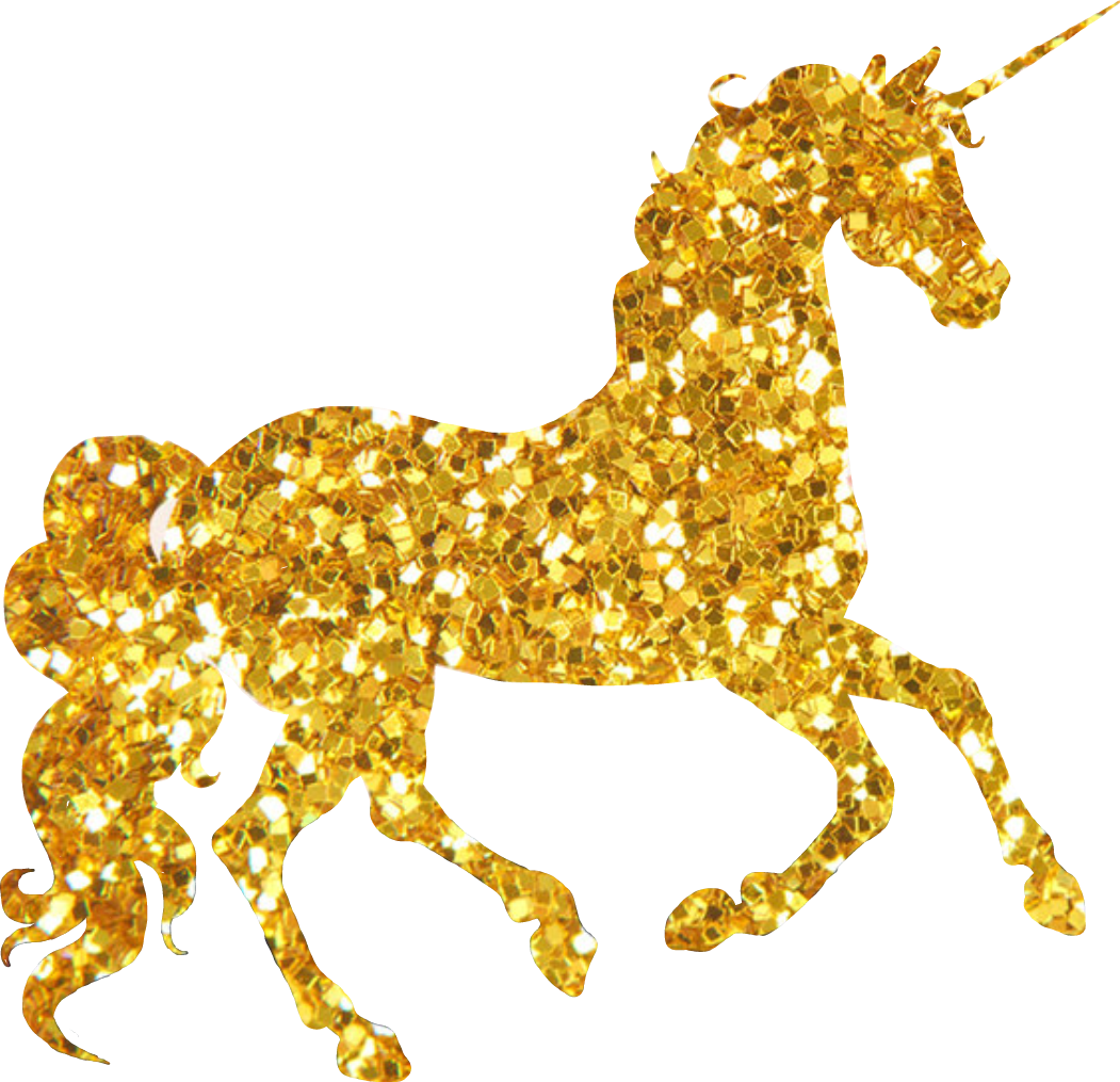 Unicorn Horn Glitter Png Picture Free Stock - Gold Unicorn Png - Free