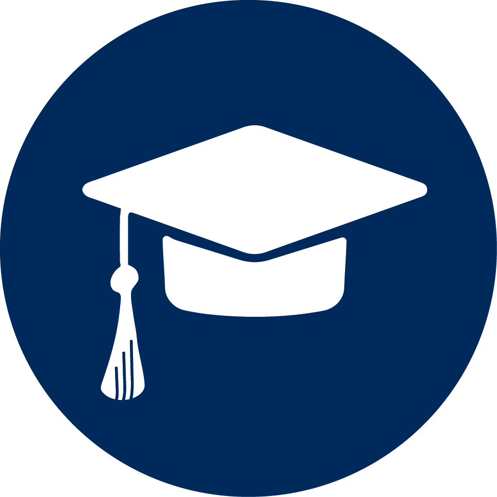 Download Graduate School Icon University Icon Blue Png Image With No