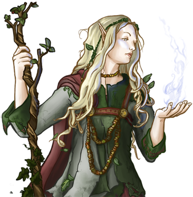$transparent$sorceress - Elven Sorceress (410x410), Png Download