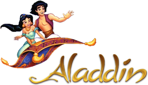 Aladdin Movie Image With Logo And Character - Disney's Aladdin Logo Png ...