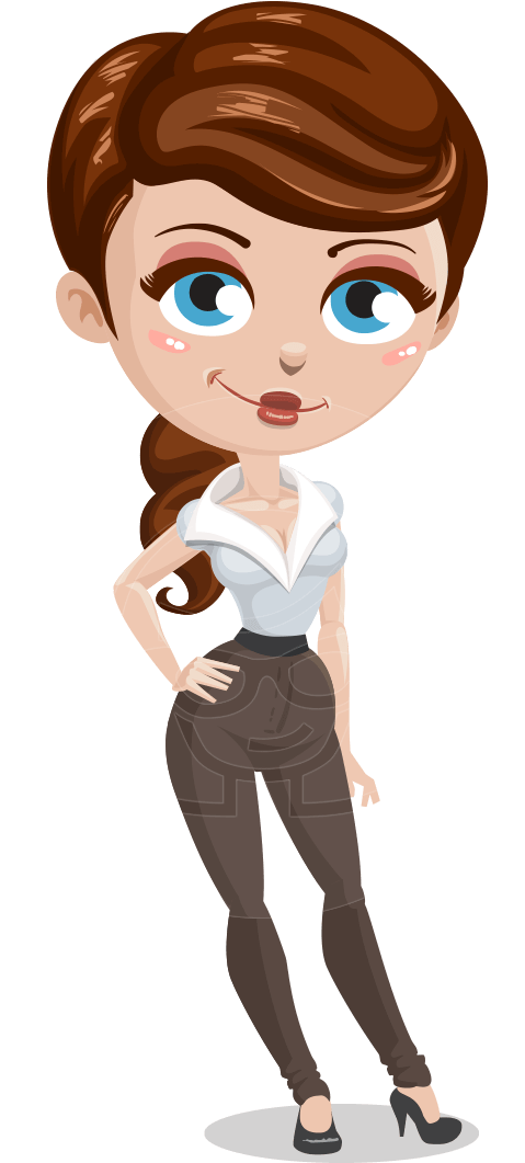 Pin Graphicmama On Female Vector Characters Woman Cartoons Cute Lady