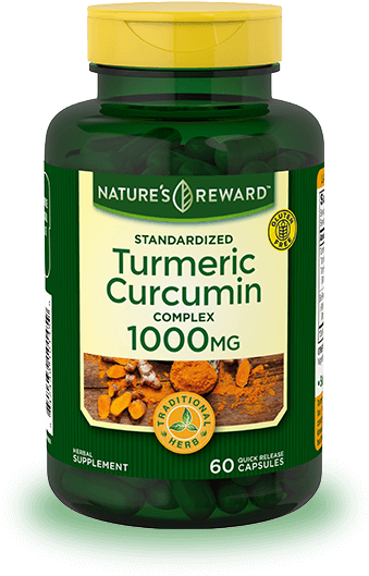 Turmeric Complex 1000 Mg - Natures Reward Turmeric Curcumin Complex, Standardized, (373x533), Png Download