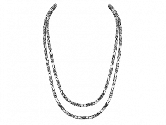 Double Wonder Oxidized Silver Chain - Chain - Free Transparent PNG ...