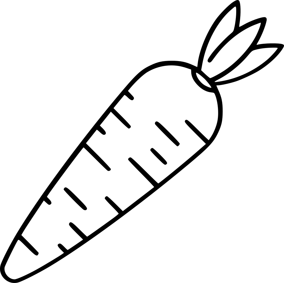 Download Png File Svg - Carrot Black And White Png PNG Image With No ...