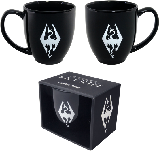 Skyrim Mug Dragon Symbol - Official Skyrim Mug - Free Transparent PNG ...