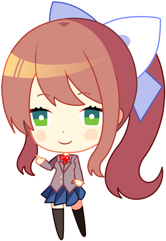 Edited Mediachibi Monika Does A Familiar Pose - Monika Chibi - Free ...