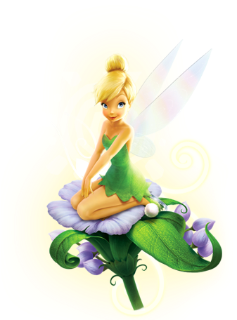 Download Tinkerbell Sitting Png - Tinkerbell Sitting On Flower PNG