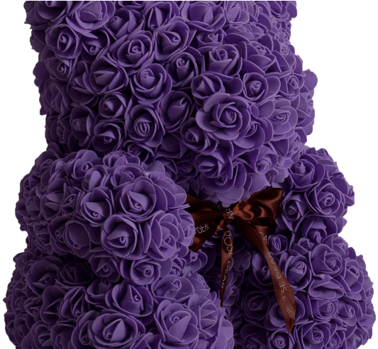 Purple Rose Bear - Bear (800x491), Png Download