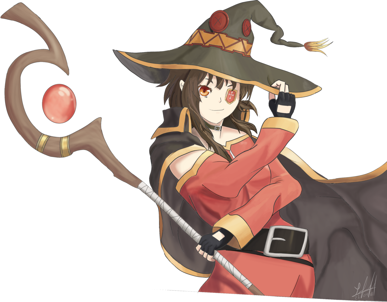 Download Megumin - Konosuba PNG Image with No Background - PNGkey.com