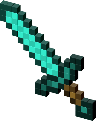 Minecraft Diamond Sword Png Vector Black And White - Minecraft Diamond ...