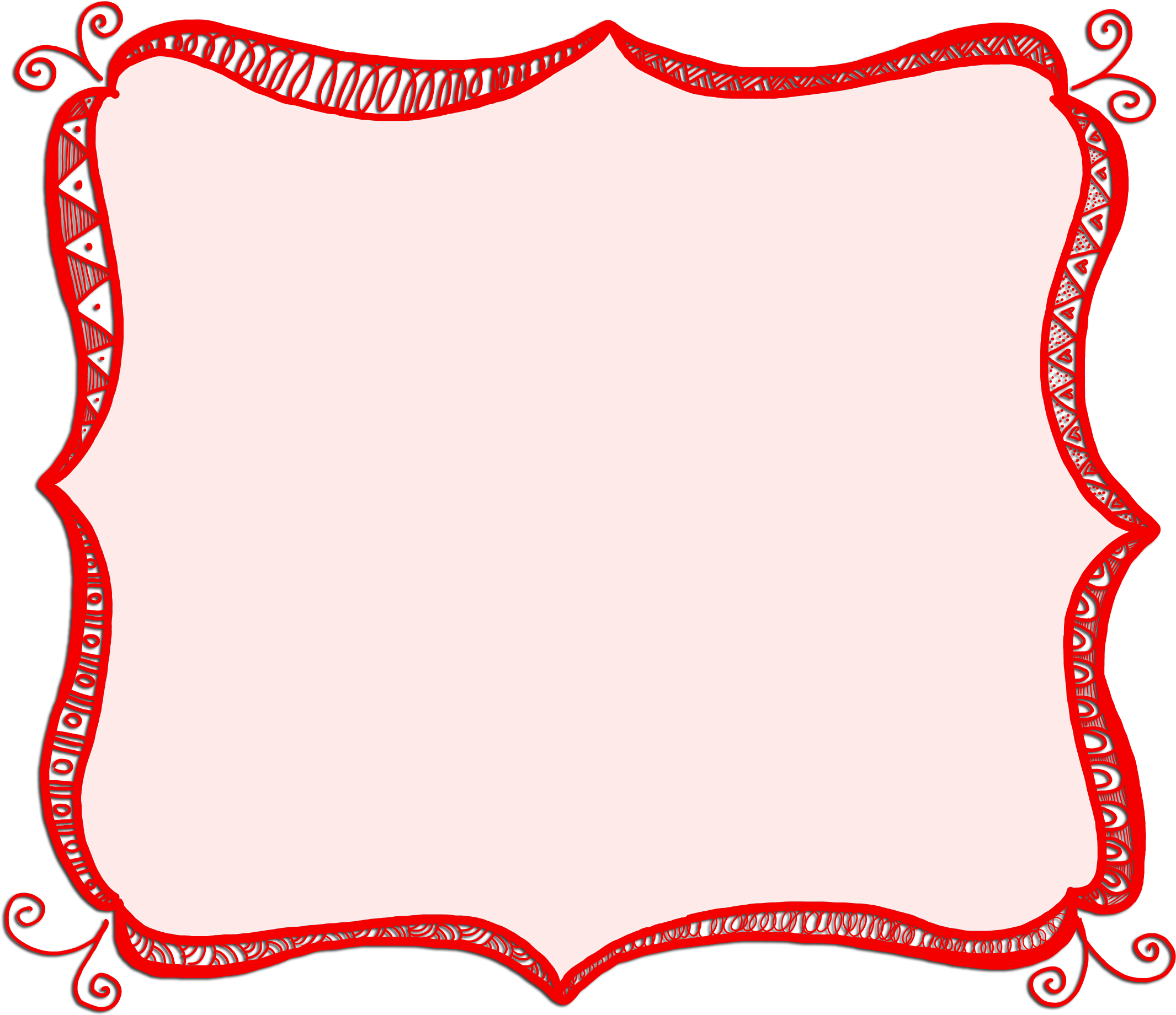 Red Frame - Melonheadz Border Black And White - Free Transparent PNG