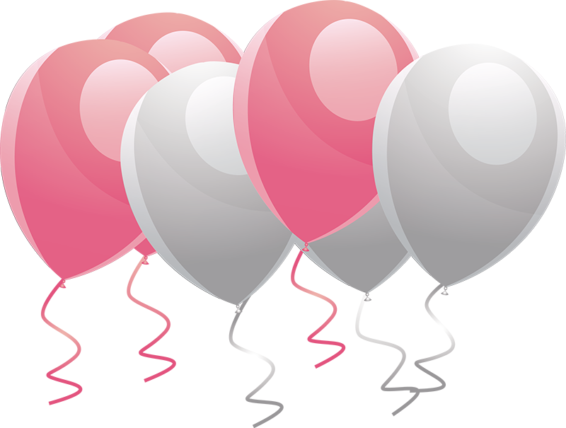 Download Helium Balloons Latex Pink Balloons Vector Png Png Image With No Background Pngkey Com