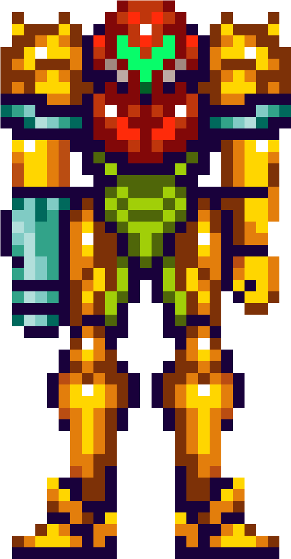 Samus - Super Metroid Pixel Art - Free Transparent PNG Download - PNGkey