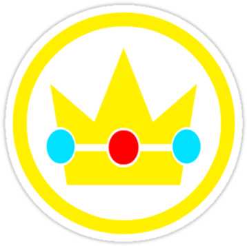 Download Download Princess Peach Crown Stickers By Sirrockalot Redbubble Princess Peach Crown Logo Png Image With No Background Pngkey Com