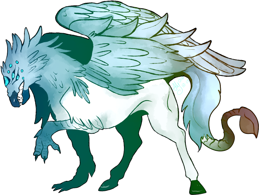 Mutated Hippogriff With 15 Eyes - Illustration - Free Transparent PNG ...