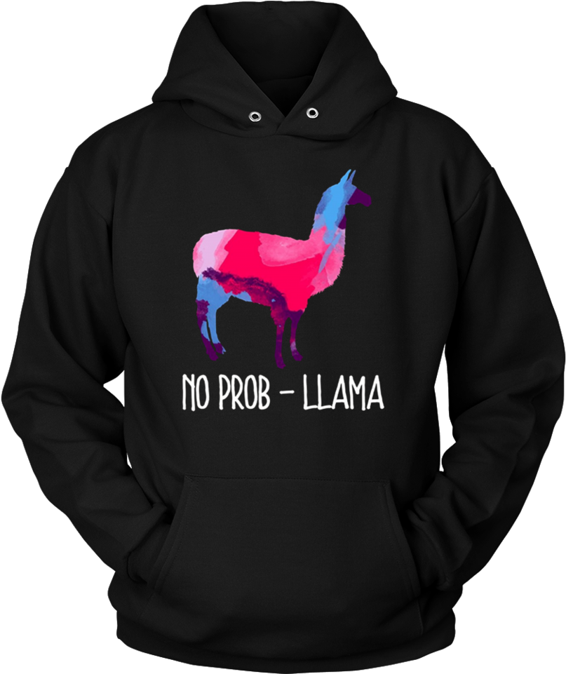 Llama T-shirt, No Prob Llamas Lovers Watercolor Shirt - Gamer Dad ...