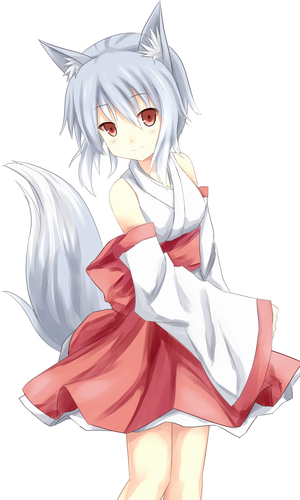 Download Bare Shoulders Blue Hair Blush Detached Sleeves Fox Fox Png Image With No Background 5410