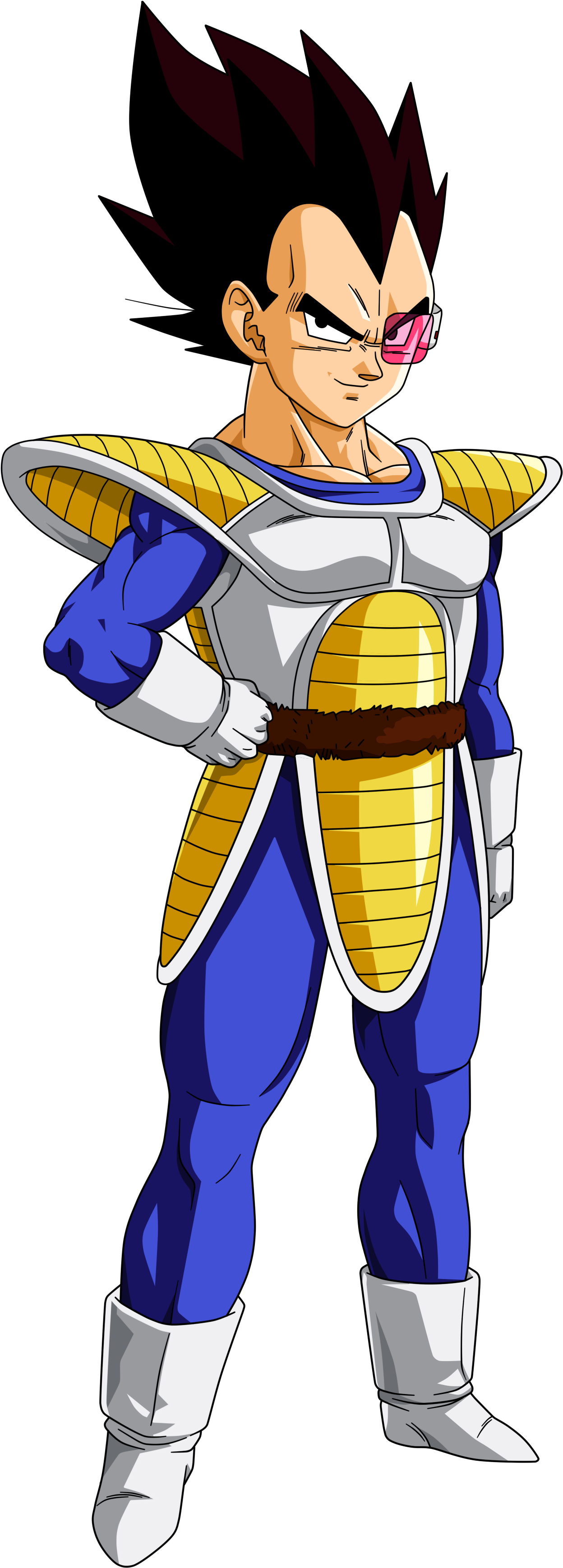 Sayian Saga Vegeta - Dragon Ball Vegeta Scouter - Free Transparent PNG ...