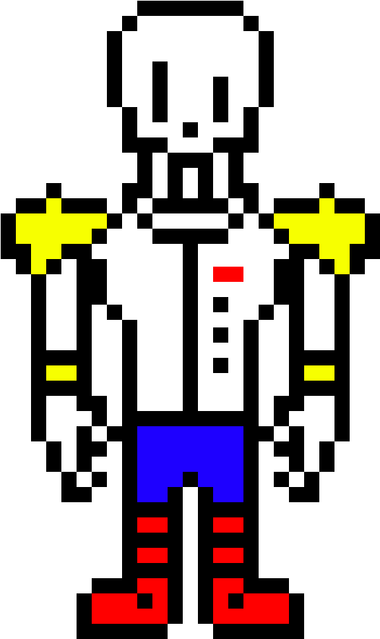 Undertale Royal Uniform Papyrus Papyrus Pixel Free Transparent Png ...