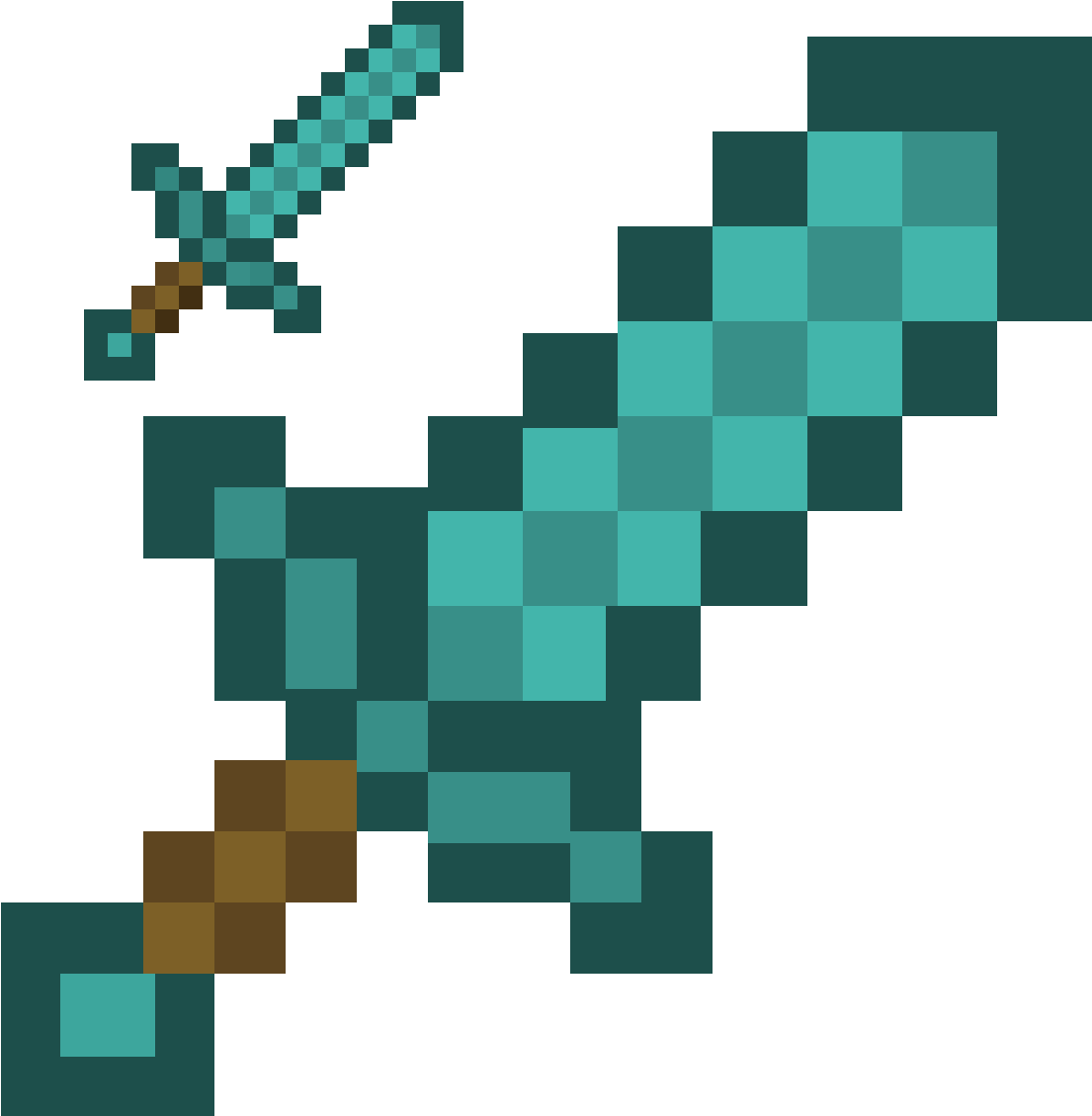 minecraft diamond sword transparent background