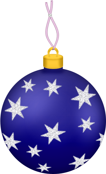 Transparent Blue Ball With Stars Gallery View - Christmas Ball ...