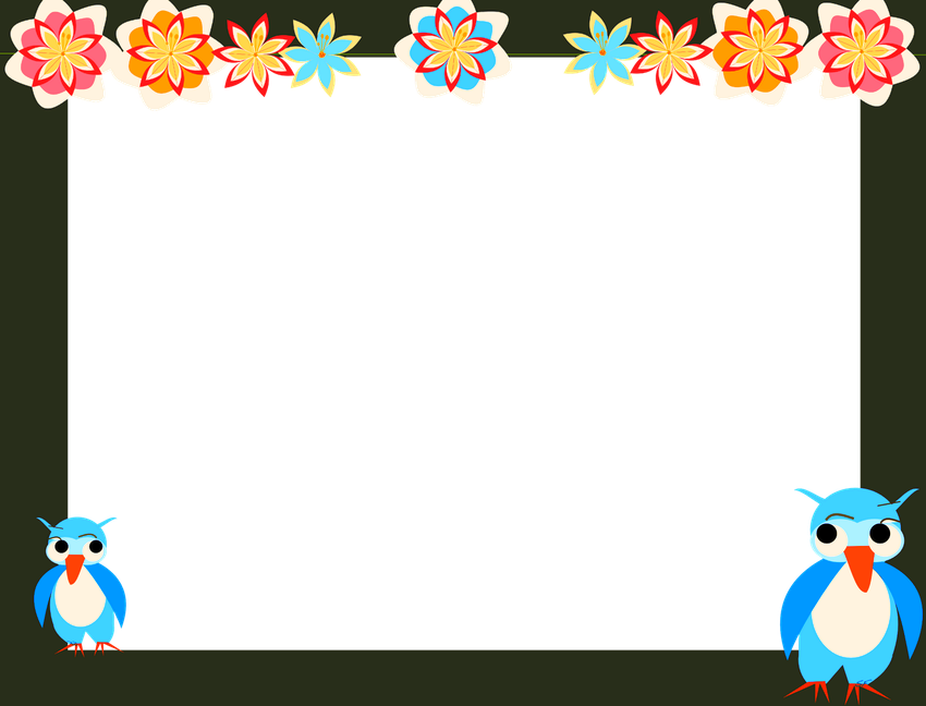 Well Done Certificate Border - Clipart Bird Flower Frame - Free ...