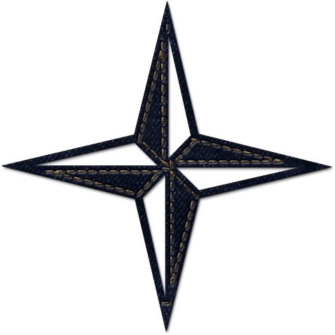 4 Point Nautical Star Clipart - Icon - Free Transparent Png Download 