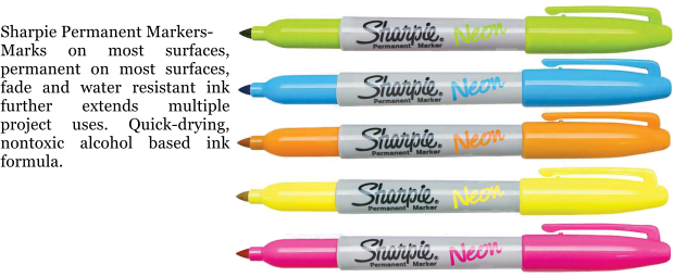 Sharpie Permanent Markers- Marks On Most Surfaces, - 1860445 Sharpie ...