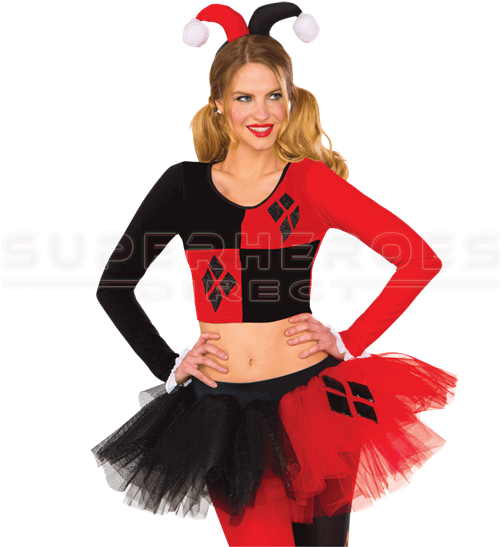 Download Adult Harley Quinn Crop Top - Harley Quinn Costume PNG Image ...