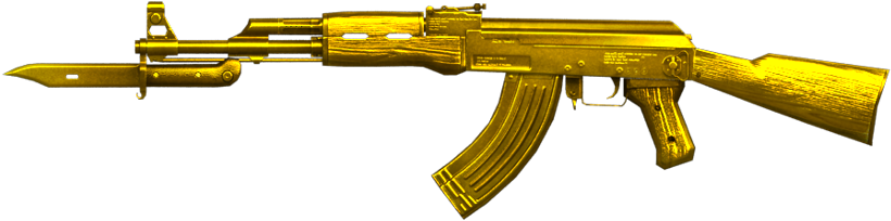 Ak47 Ultimate Gold - Ak 47 Assault Rifle - Free Transparent PNG ...