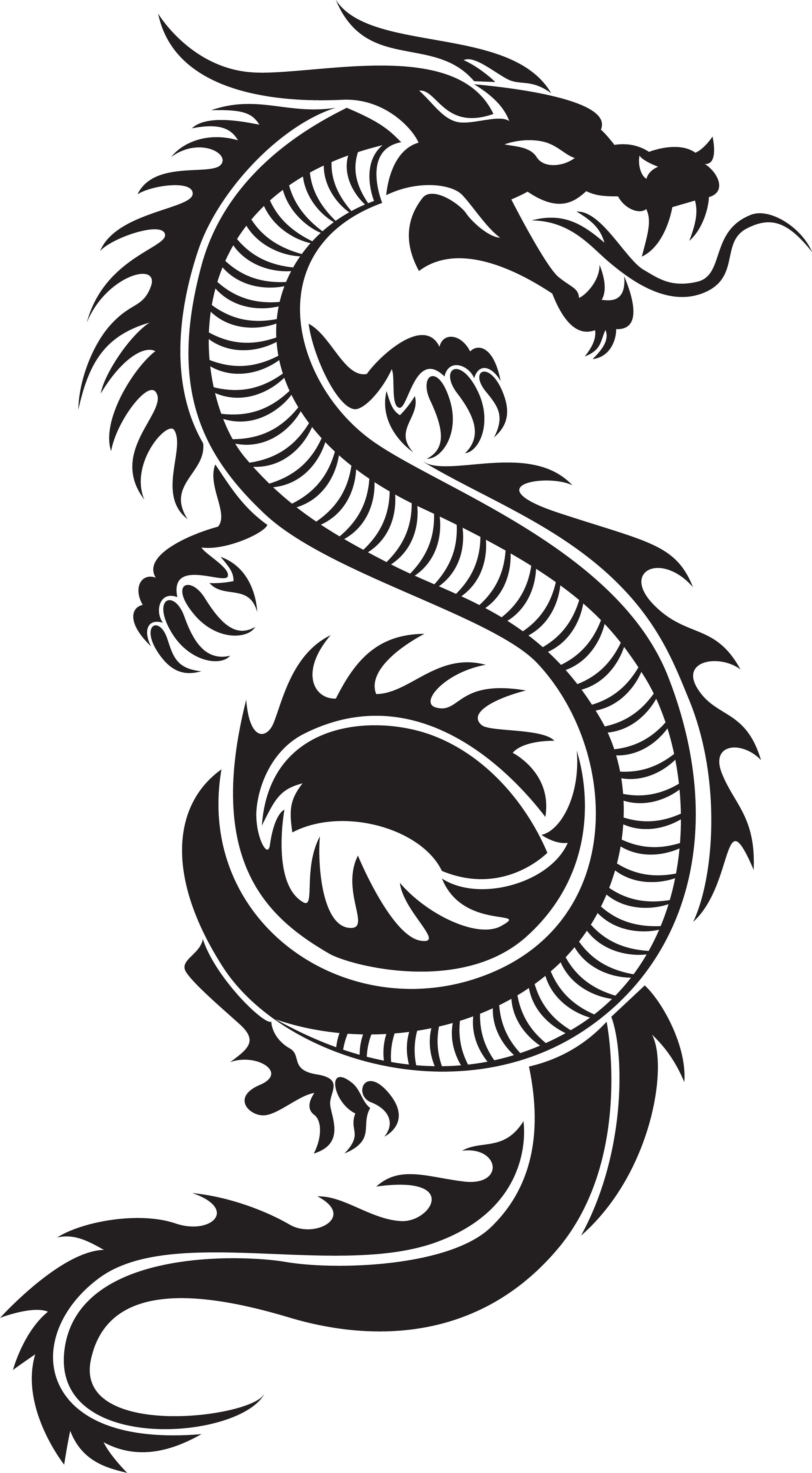 Chinese Dragon Silhouette Png Clip Art - Chinese Dragon Silhouette Png ...