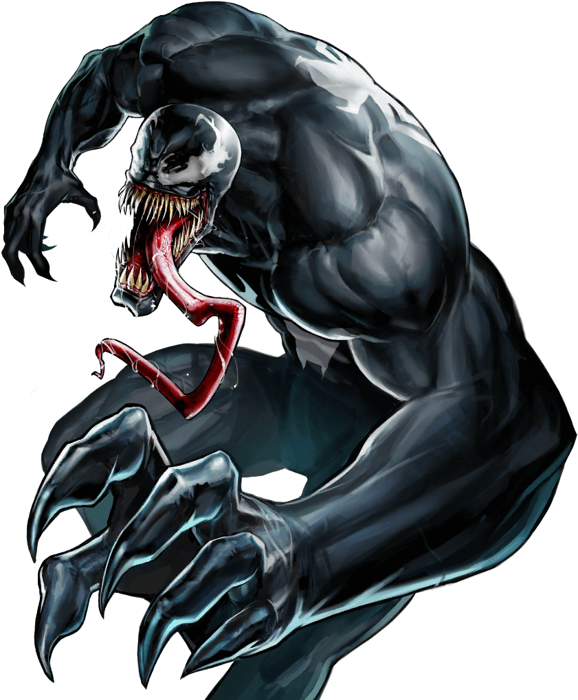 Venom Drawing Artwork - Marvel Battle Lines Venom - Free Transparent ...