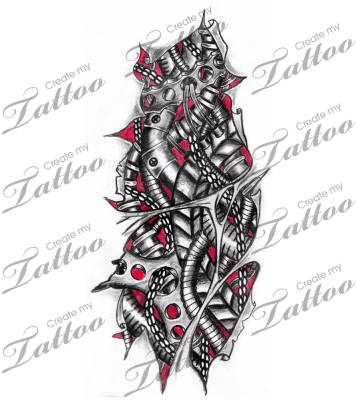 Buy Biomechanical Tattoo Design White Background PNG File Online in India   Etsy