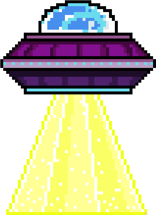 Ufo Beam Png Picture Freeuse Download - Ufo Pixel - Free Transparent