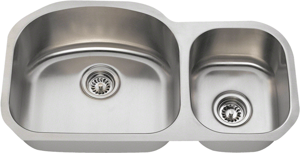 Download Polaris Sinks Pl105-16 Offset Double Bowl Stainless PNG Image ...