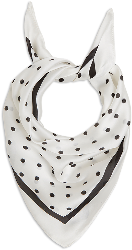 Download Satin Scarf With Dots Black - Polka Dot PNG Image with No ...