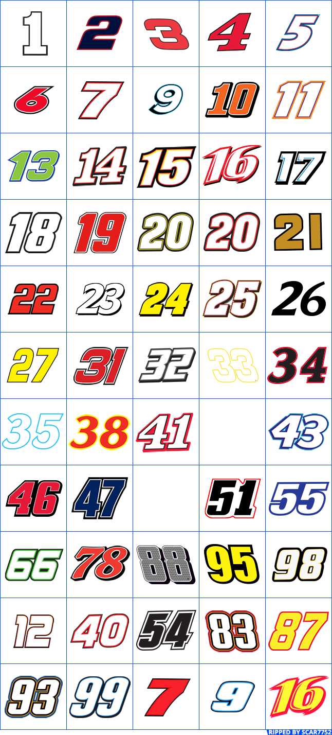 Nascar Numbers Png - Number - Free Transparent PNG Download - PNGkey