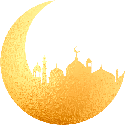 Download Golden E Eid Mubarak Moon Png Png Image With No Background Pngkey Com