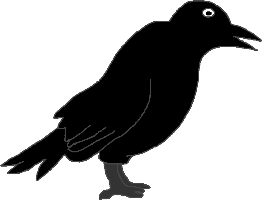 Download Outline Picture Of Crow PNG Image with No Background - PNGkey.com