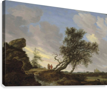 Download An Extensive Landscape With The Road To Emmaus Canvas ...