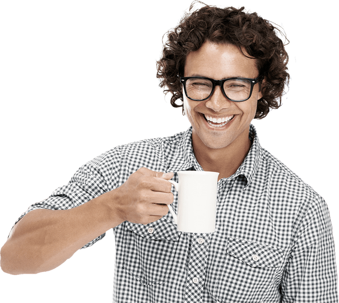 Download 10 Years Of Experience - Man Drinking Coffee Png PNG Image ...