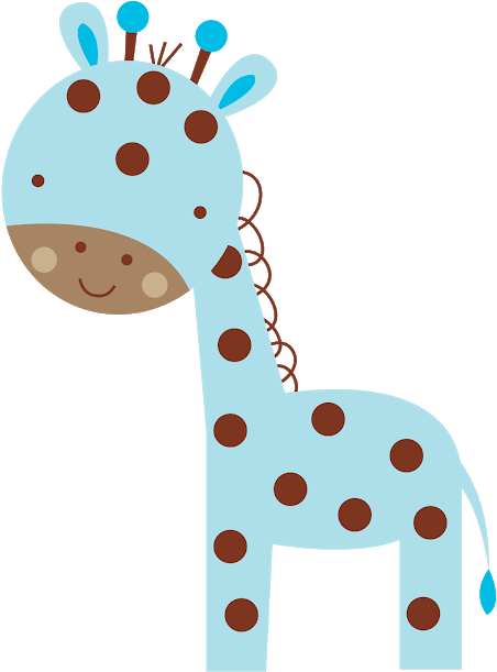 Baby Giraffe Clip Art - Baby Blue Giraffe Clipart - Free Transparent