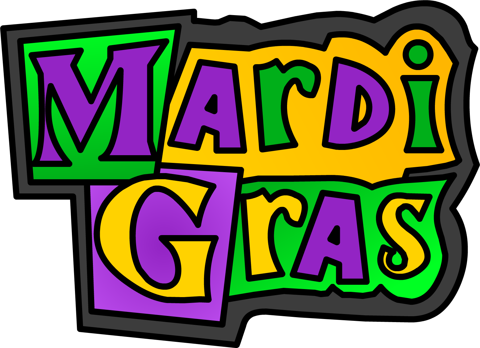 Mardi Gras 2018 Logo (1555x1128), Png Download