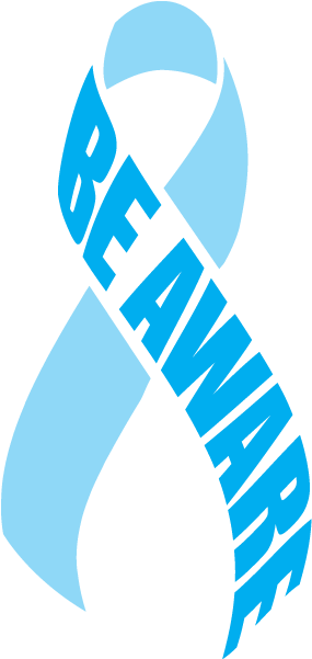 “be Aware” Prostate Cancer Awareness Ribbon Design Awareness Ribbon