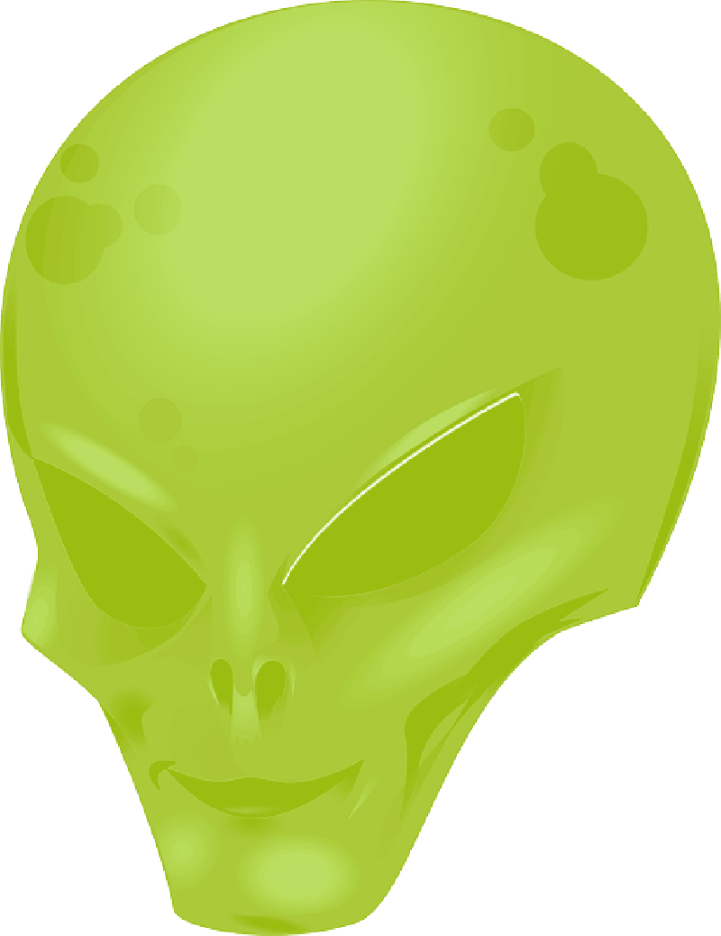 Download Alien, Martian, Cosmic, Face, Green, - Skull PNG Image with No ...