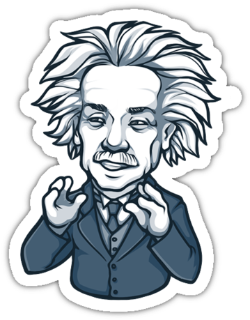 Telegram Albert Einstein - Albert Einstein Caricatura Png - Free ...