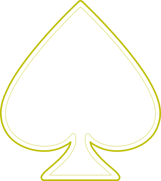 Download Gold Spade Png Ace Of Spades Outline Png Image With No Background Pngkey Com
