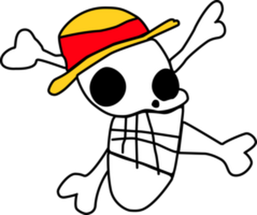 Onepiece Luffy Anime Pirate Pirata Logo Skull Caveira - Custom Jolly Roger  One Piece, HD Png Download , Transparent Png Image - PNGitem