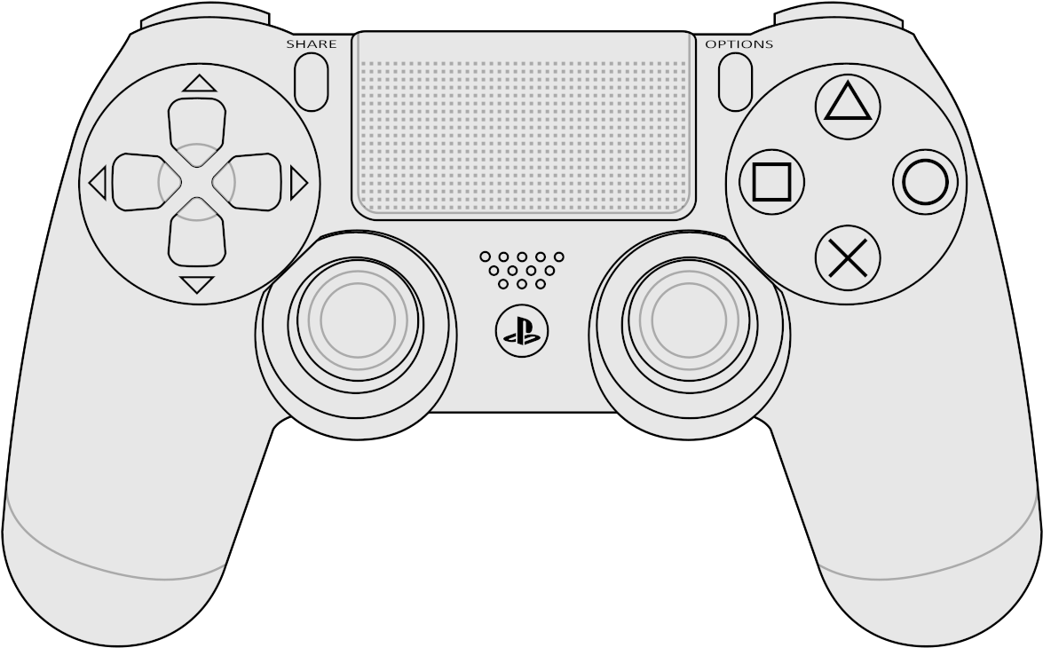 Download Dualshock 4 Layout Dualshock Png Png Image With No Background Pngkey Com
